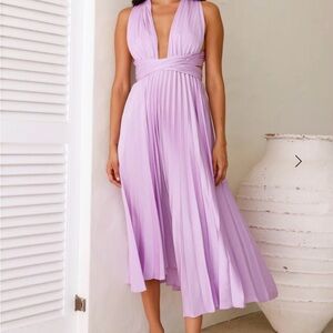 Hello Molly Lavender Backless Dress